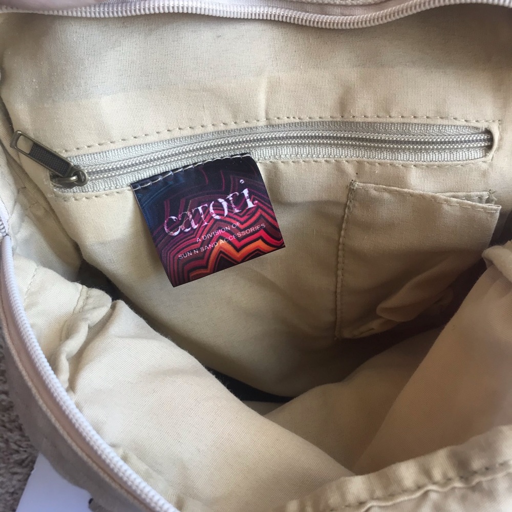 CATORI Beige Boho Flap Backpack - Picture 7 of 7